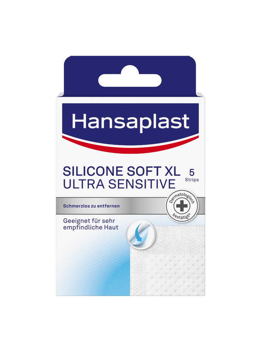 Hansaplast Silicone Soft XL ultra sensitive náplasti 5 ks Hansaplast