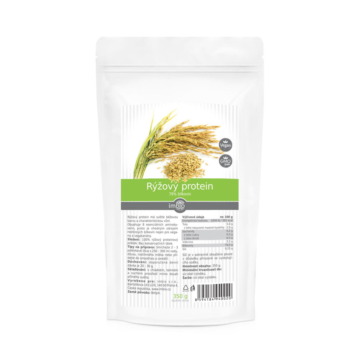 Imbio Rýžový protein 350 g Imbio