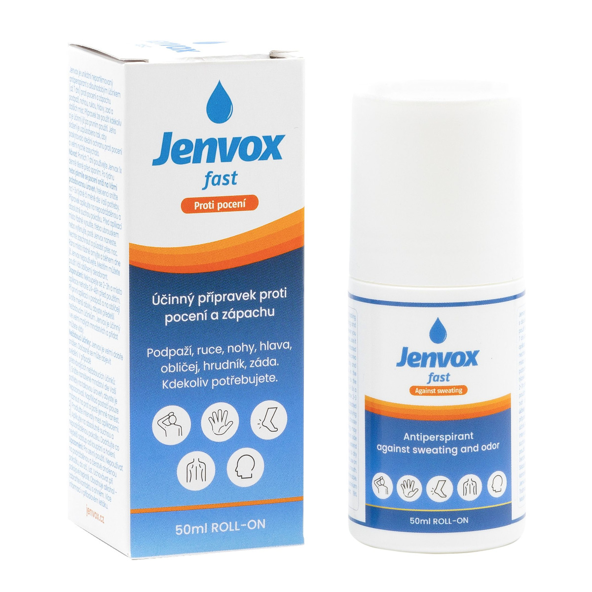 Jenvox Fast proti pocení a zápachu roll-on 50 ml Jenvox