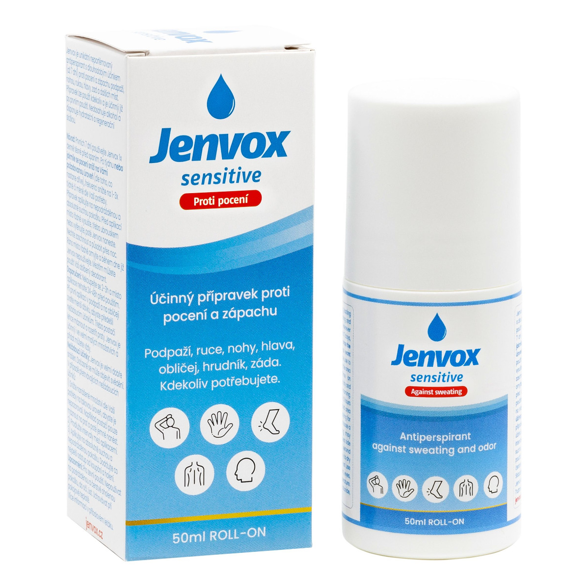 Jenvox Sensitive proti pocení a zápachu roll-on 50 ml Jenvox