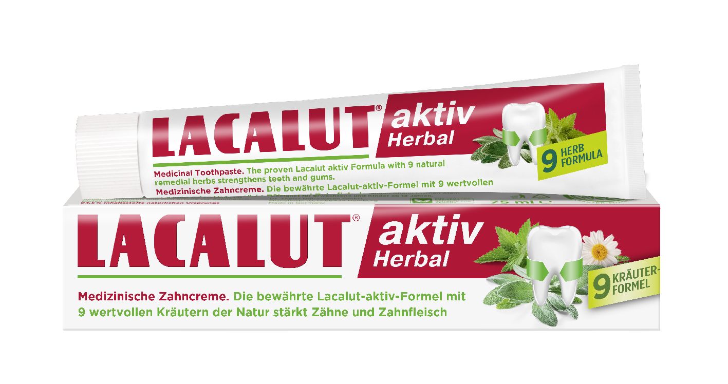 Lacalut Aktiv Herbal zubní pasta 75 ml Lacalut