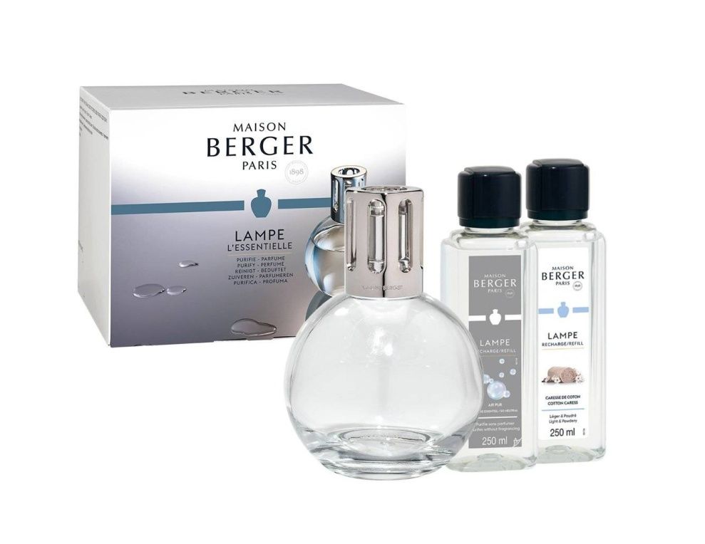 Maison Berger Paris Essentiele Katalytická lampa + náplň Bavlněná péče a Neutral 2x250 ml Maison Berger Paris