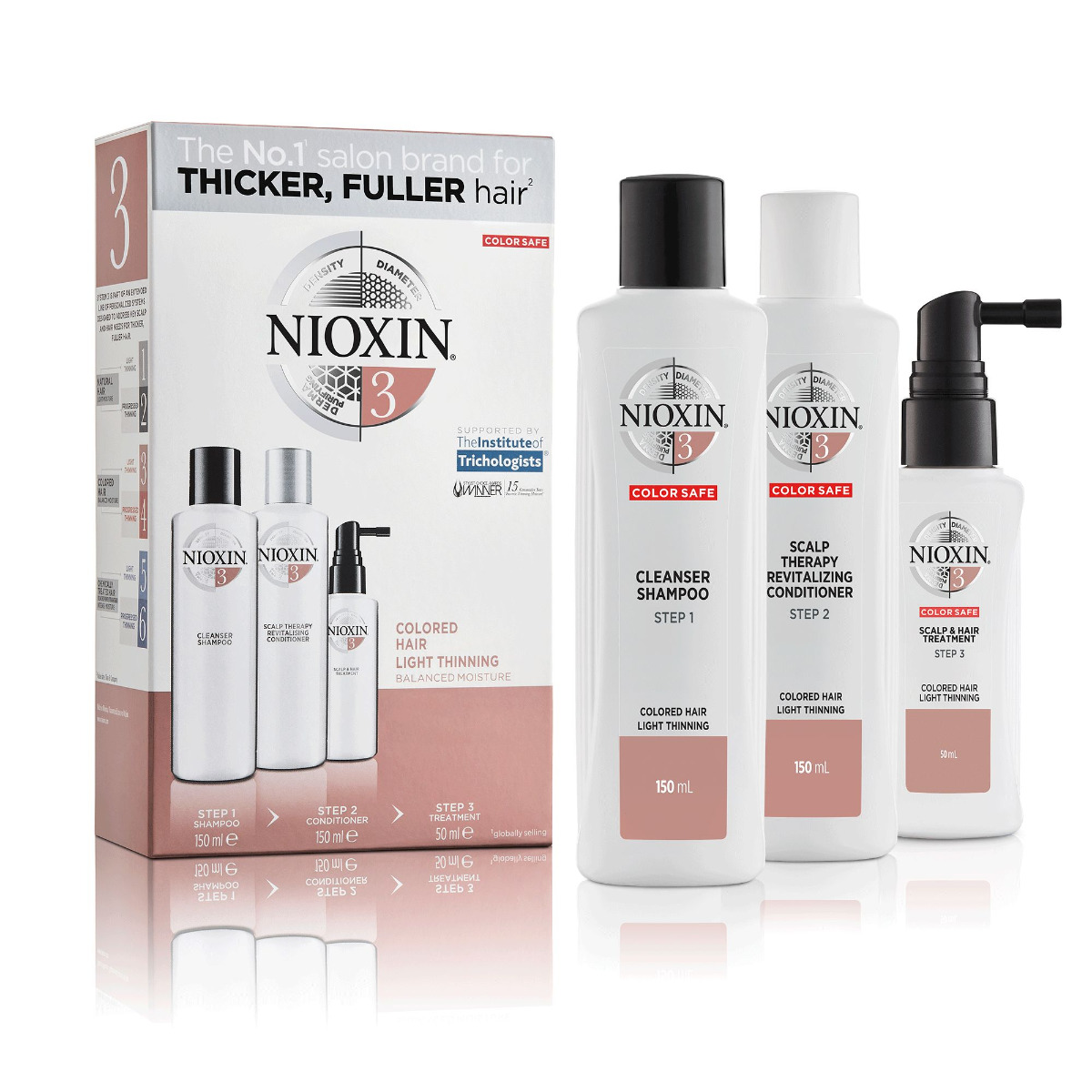 NIOXIN 3 Part System No. 3 Starter Kit 150 + 150 + 50 ml NIOXIN