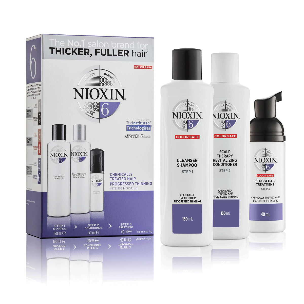 NIOXIN 3 Part System No. 6 Starter Kit 150 + 150 + 40 ml NIOXIN