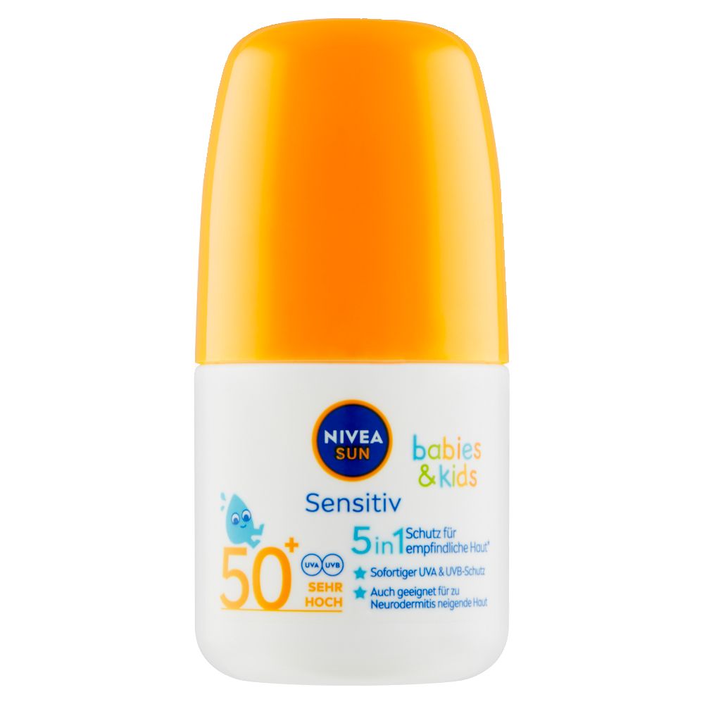 Nivea SUN Dětské mléko na opalování Sensitive OF50+ roll-on 50 ml Nivea