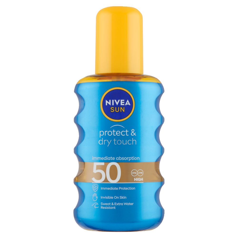 Nivea SUN Protect&Dry OF50 neviditelný sprej na opalování 200 ml Nivea