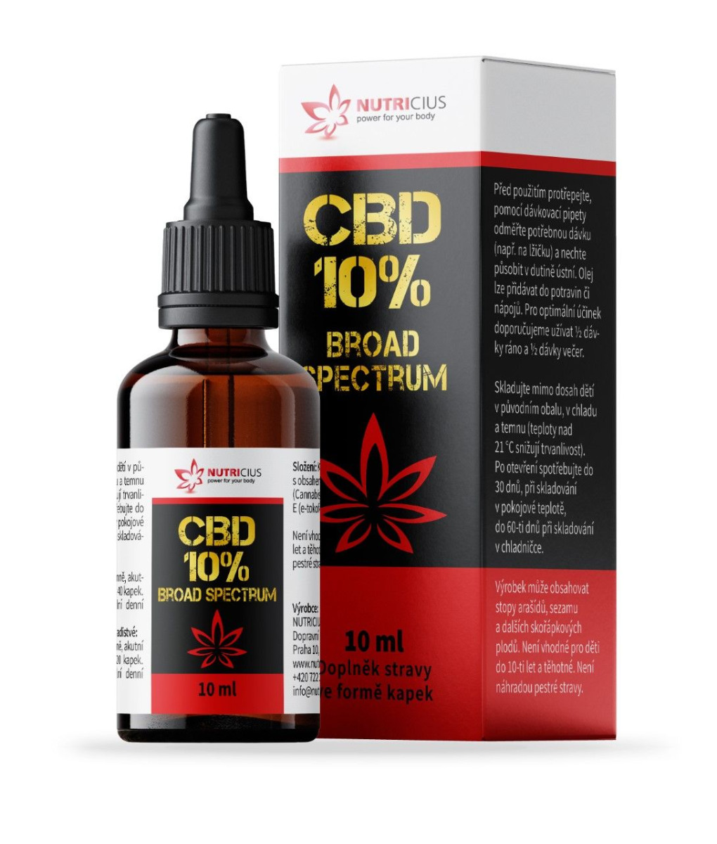 Nutricius CBD 10% Broad Spectrum olej 10 ml Nutricius