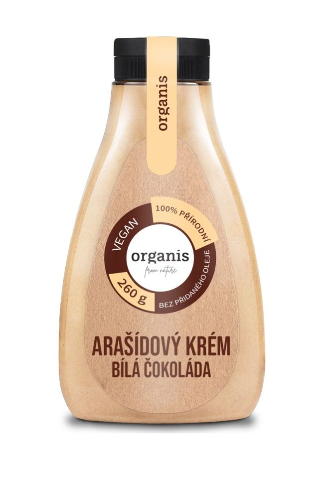 Organis Arašídový krém bílá čokoláda 260 g Organis