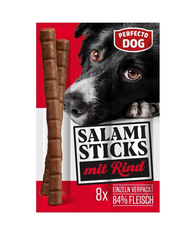 Perfecto Dog Salámek s hovězím masem 8x11 g Perfecto