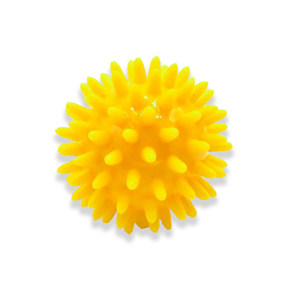 Rehabiq Masážní míček ježek 6 cm 1 ks žlutý Rehabiq