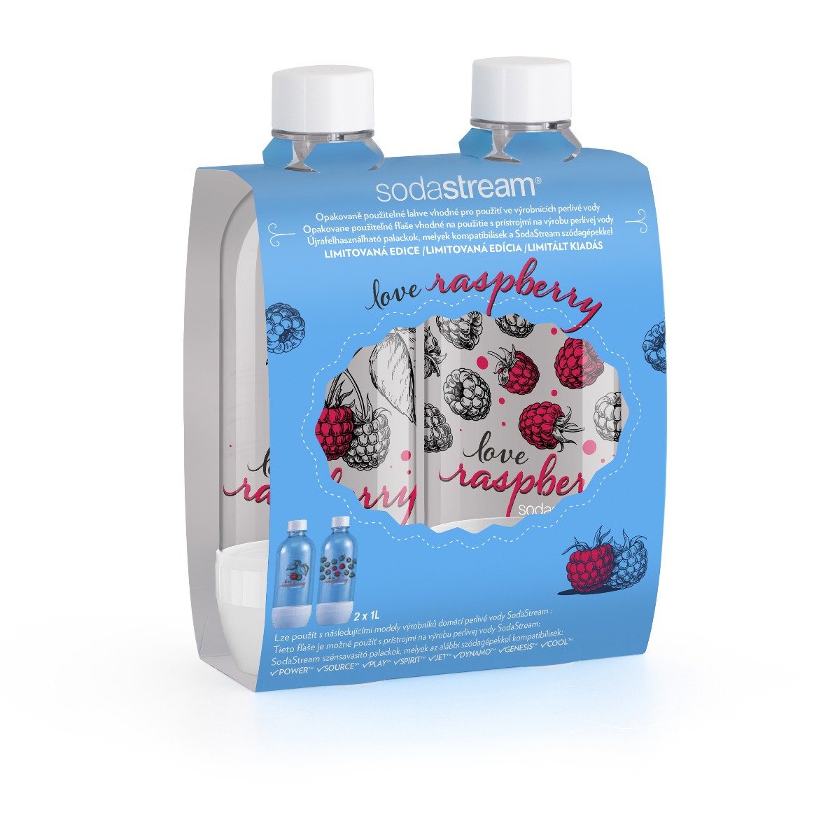 SODASTREAM Lahev Jet 1 l 2 ks Love Raspberry SODASTREAM