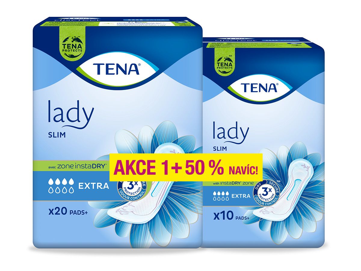Tena Lady Slim Extra inkontinenční vložky 20 ks + 50 % navíc Tena