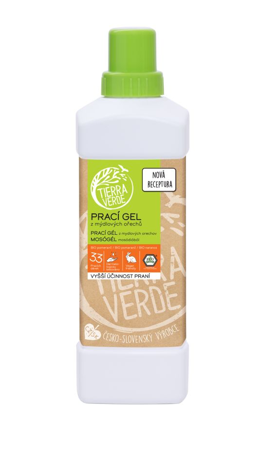 Tierra Verde Prací gel Pomeranč láhev 1 l Tierra Verde