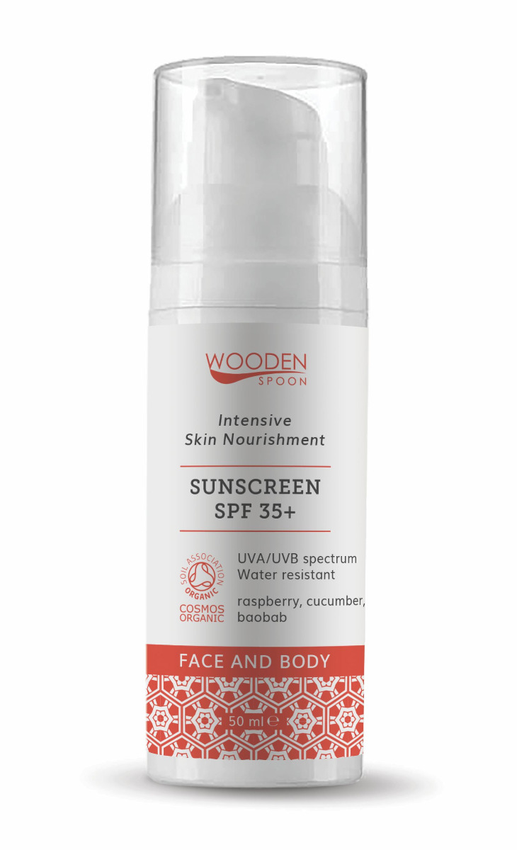 WoodenSpoon Opalovací mléko na obličej a tělo SPF35+ 50 ml WoodenSpoon