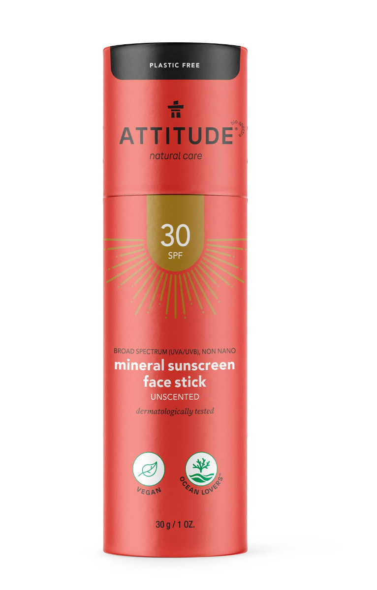 ATTITUDE 100% minerální ochranná tyčinka na obličej a rty bez vůně SPF30 30 g ATTITUDE