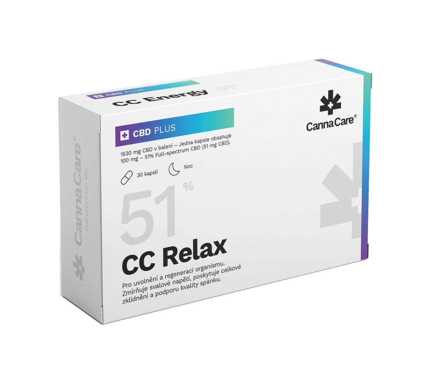 CannaCare CC Relax 51% noc 30 kapslí CannaCare