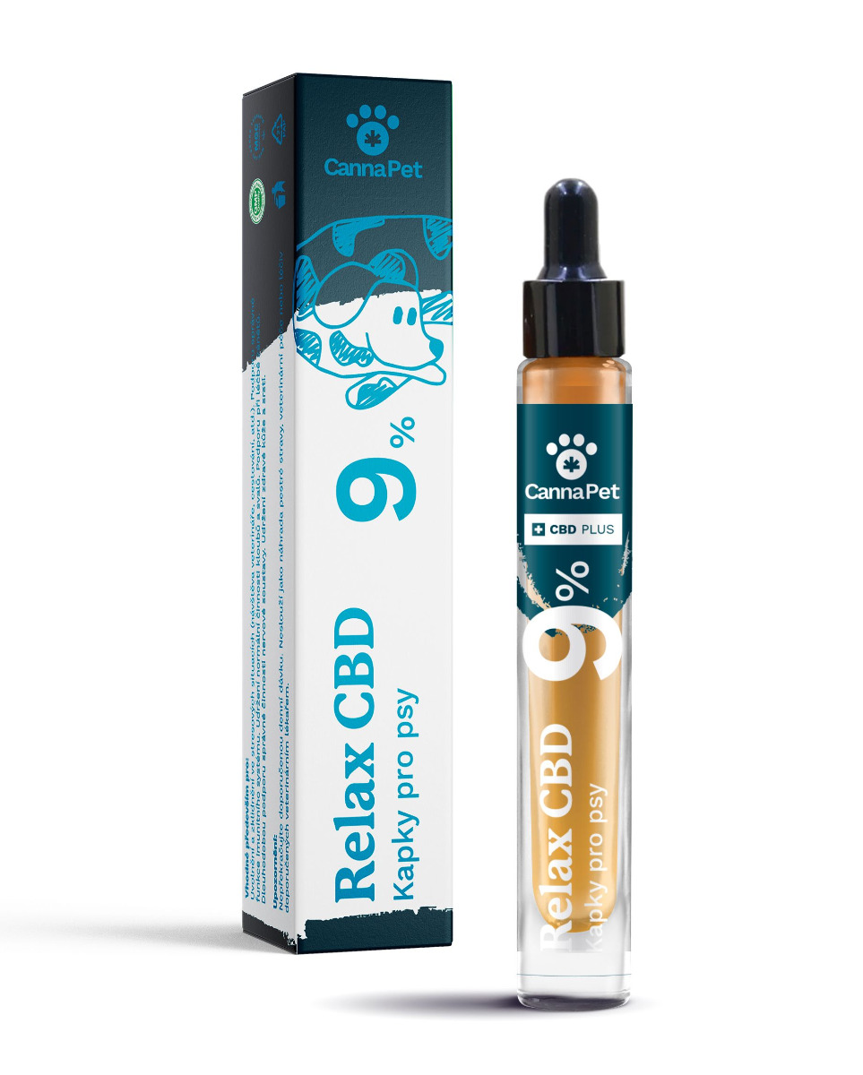 CannaPet Relax CBD 9% Kapky pro psy noc 7 ml CannaPet