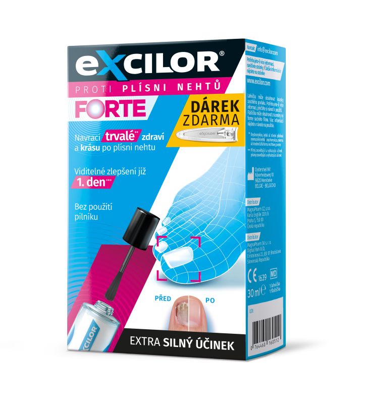 Excilor FORTE proti plísni nehtů 30 ml + kleštičky zdarma Excilor