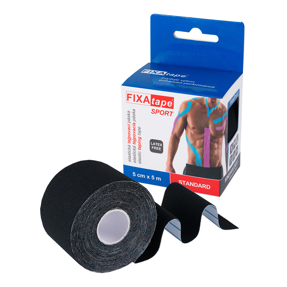 FIXAtape SPORT Standart 5 cm x 5 m kineziologická páska 1 ks černá FIXAtape