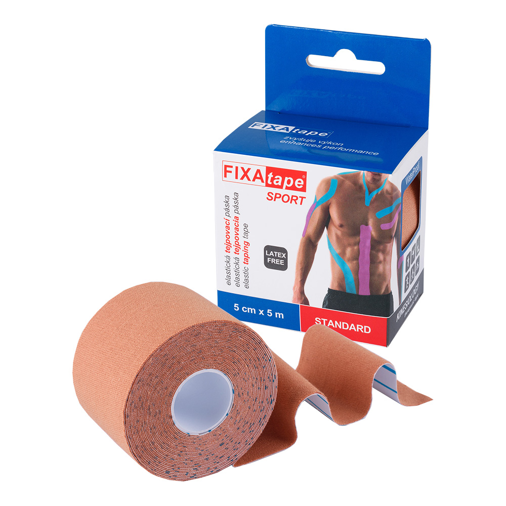 FIXAtape SPORT Standart 5 cm x 5 m kineziologická páska 1 ks tělová FIXAtape