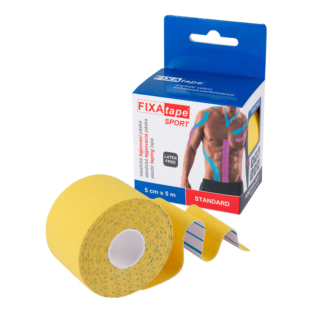 FIXAtape SPORT Standart 5 cm x 5 m kineziologická páska 1 ks žlutá FIXAtape