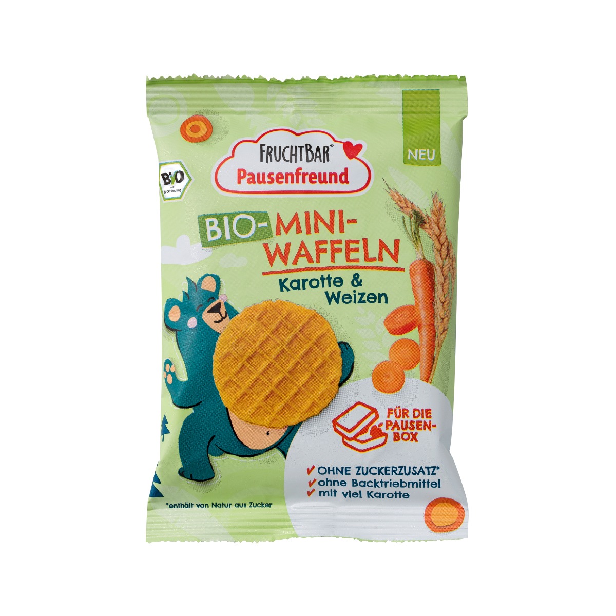 FruchtBar BIO Mrkvové mini wafle 20 g FruchtBar