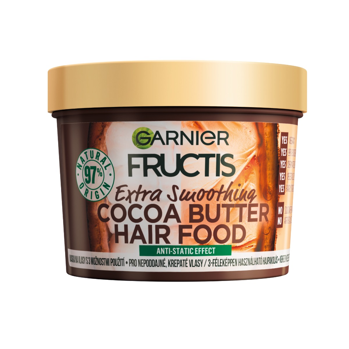 Garnier Fructis Hair Food Cocoa Butter 3v1 maska pro nepoddajné