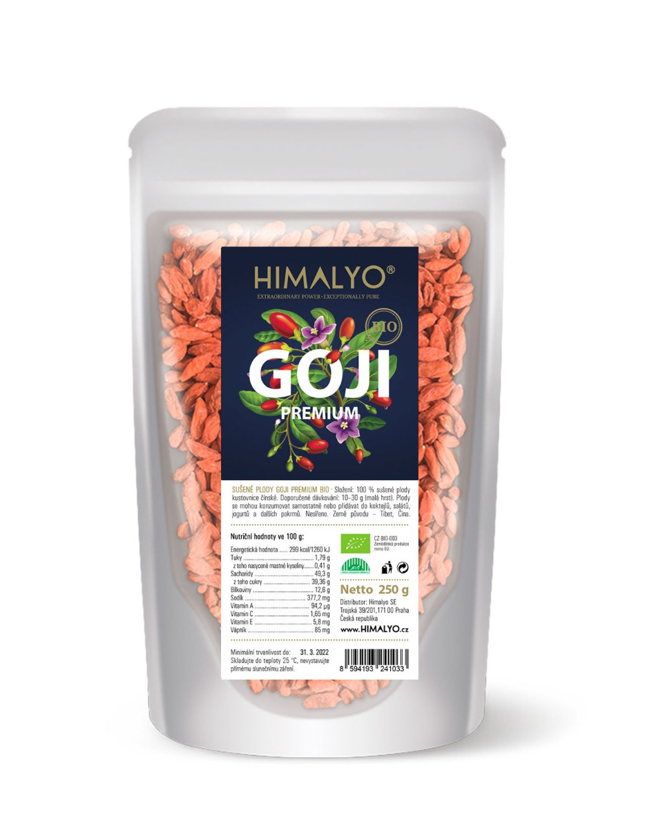 Himalyo Sušené plody GOJI PREMIUM BIO 250 g Himalyo