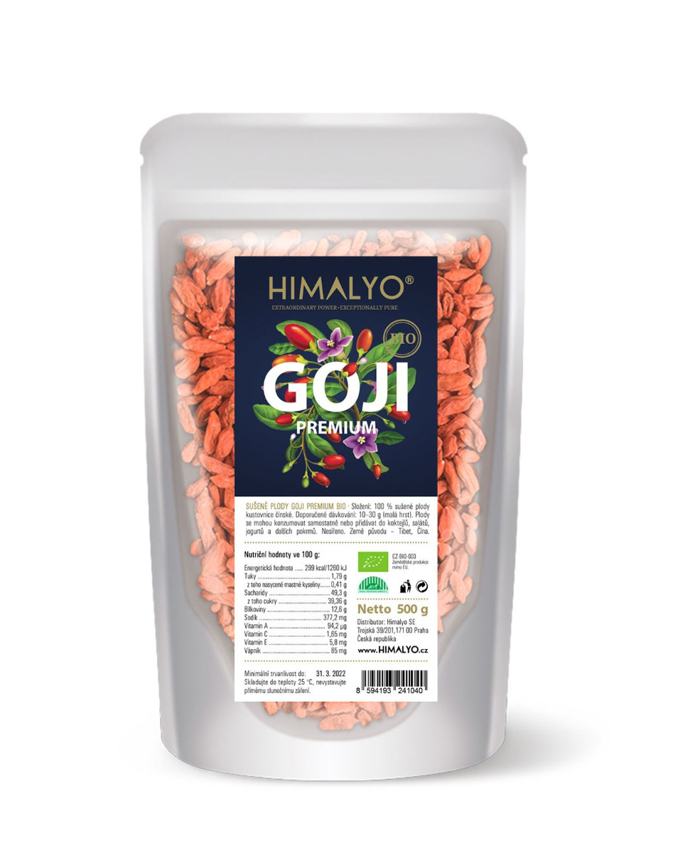 Himalyo Sušené plody GOJI PREMIUM BIO 500 g Himalyo