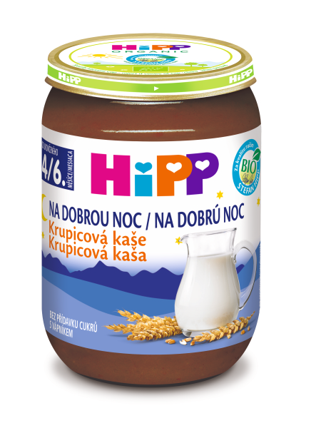 Hipp BIO Kaše na dobrou noc krupicová 190 g Hipp