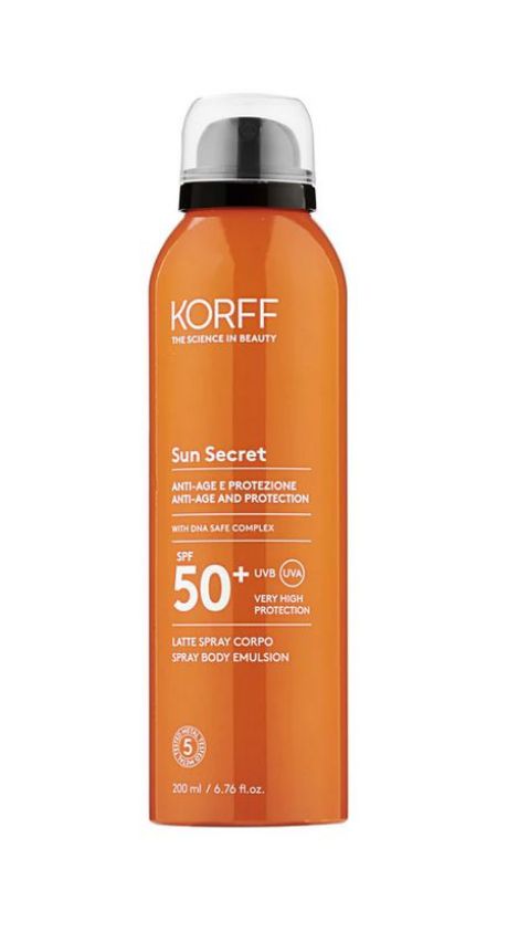 KORFF Sun Secret Tělové mléko ve spreji SPF50+ 200 ml KORFF