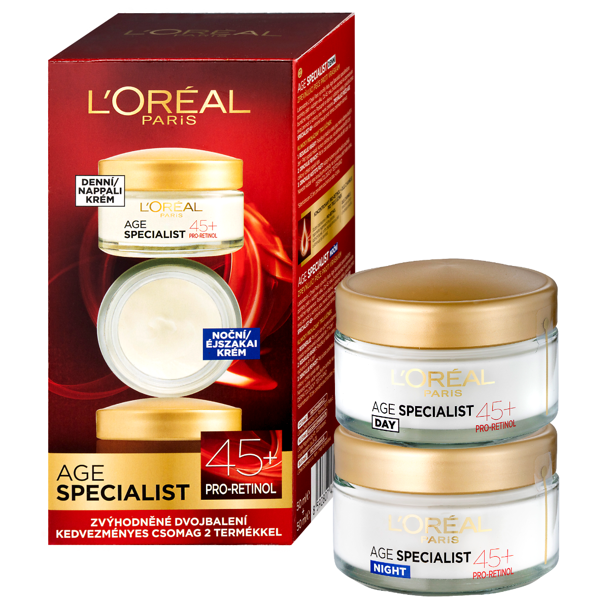 Loréal Paris Age Specialist 45+ Duopack denní + noční krém 2x50 ml Loréal Paris