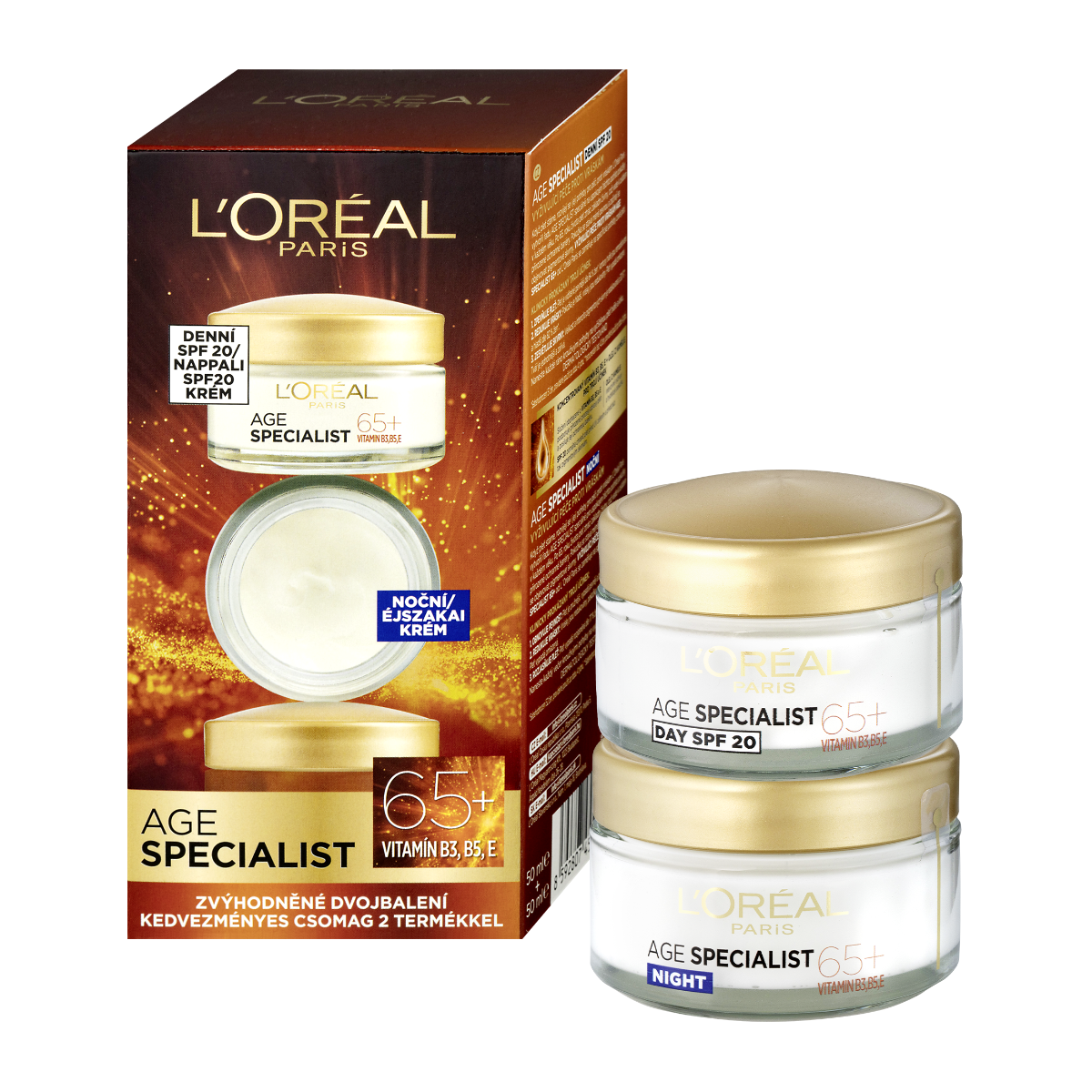 Loréal Paris Age Specialist 65+ Duopack denní + noční krém 2x50 ml Loréal Paris