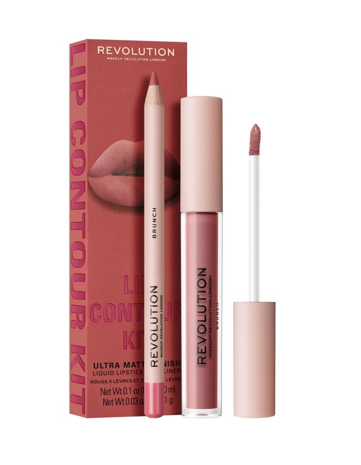 Makeup Revolution Lip Contour Kit Brunch sada na rty 2 ks Makeup Revolution