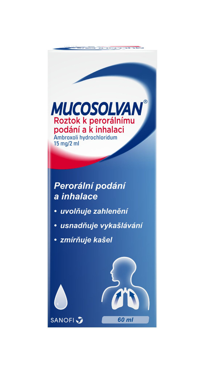 Mucosolvan 15 mg/2 ml roztok 60 ml Mucosolvan