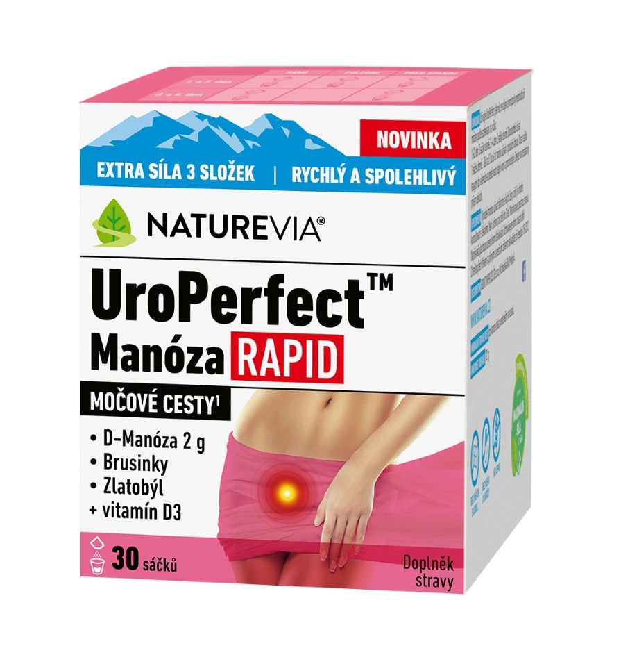 NatureVia UroPerfect Manóza Rapid 30 sáčků NatureVia