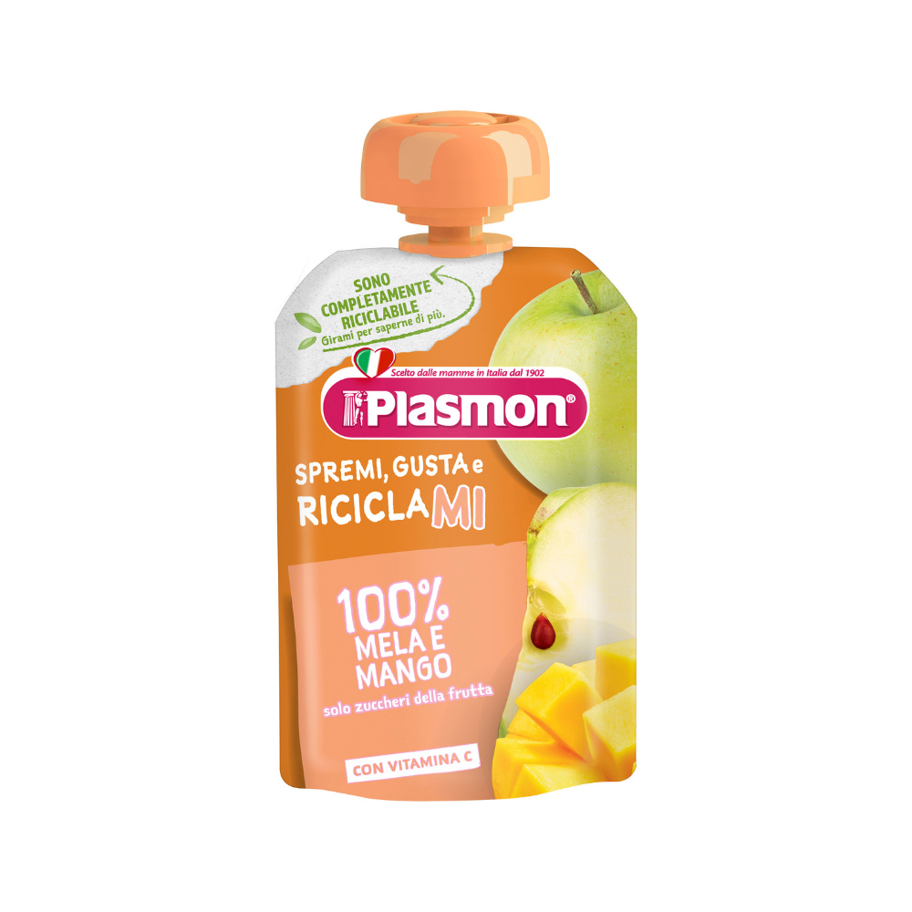 Plasmon Kapsička bezlepková ovocná Jablko/mango 7m+ 100 g Plasmon