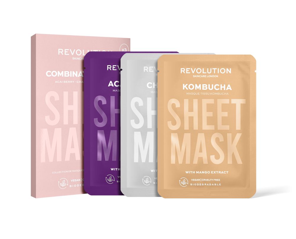 Revolution Skincare Biodegradable Combination sada pleťových masek 3 ks Revolution Skincare