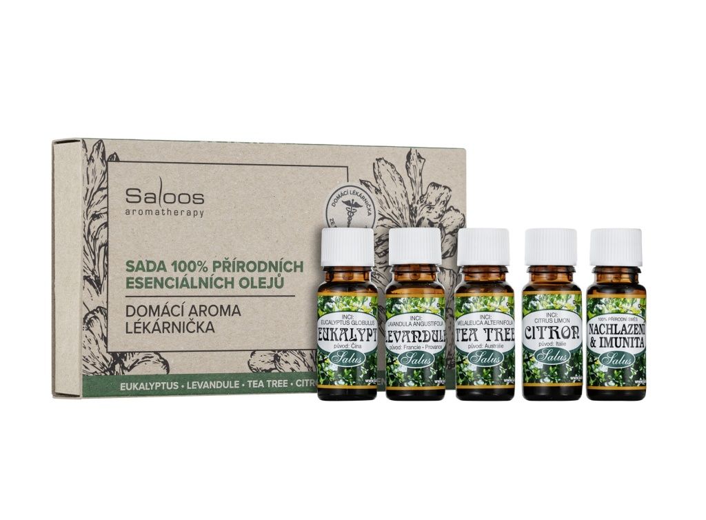 Saloos Domácí aroma lékárnička esenciální oleje 5x10 ml Saloos