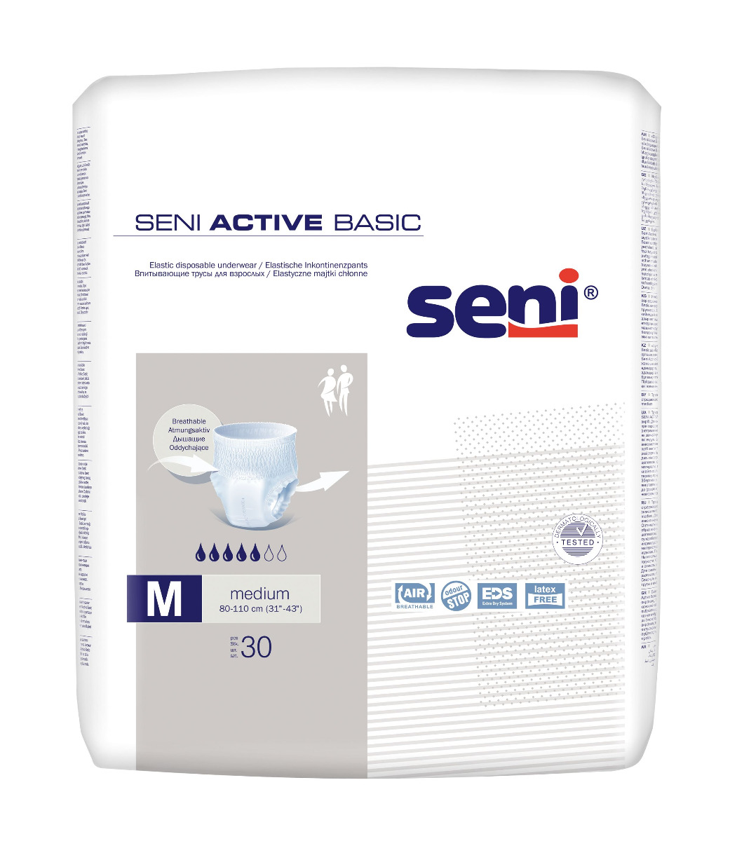 Seni Active Basic Medium inkontinenční plenkové kalhotky 30 ks Seni