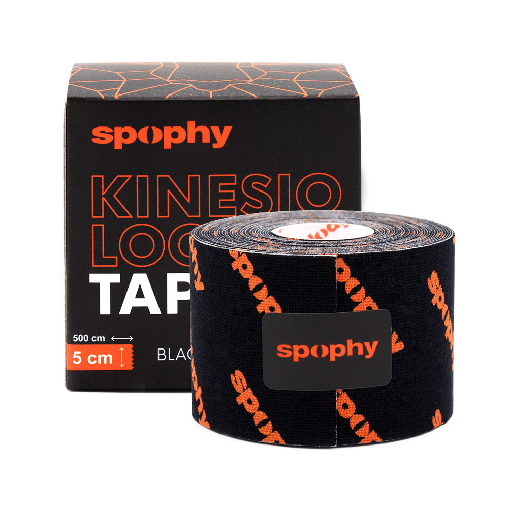 Spophy Kinesiology Tape 5 cm x 5 m tejpovací páska černá Spophy