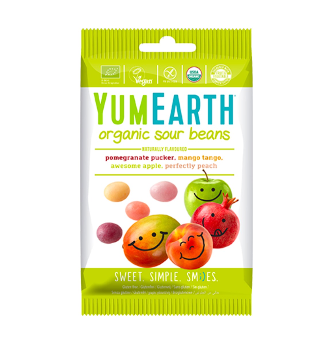 YumEarth BIO Kyselé želé bonbony mix příchutí 50 g YumEarth