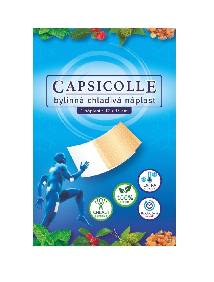 Capsicolle Bylinná chladivá náplast 12x18 cm 1 ks Capsicolle
