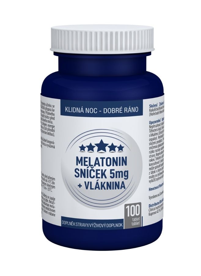 Clinical Melatonin Sníček 5 mg + Vláknina 100 tablet Clinical