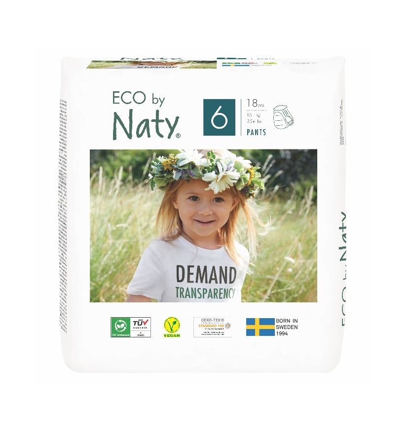 ECO by Naty XL 16+ kg plenkové kalhotky 18 ks ECO by Naty
