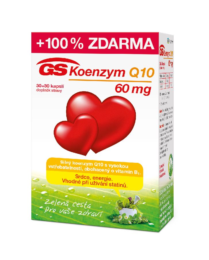 GS Koenzym Q10 60 mg 30+30 kapslí GS