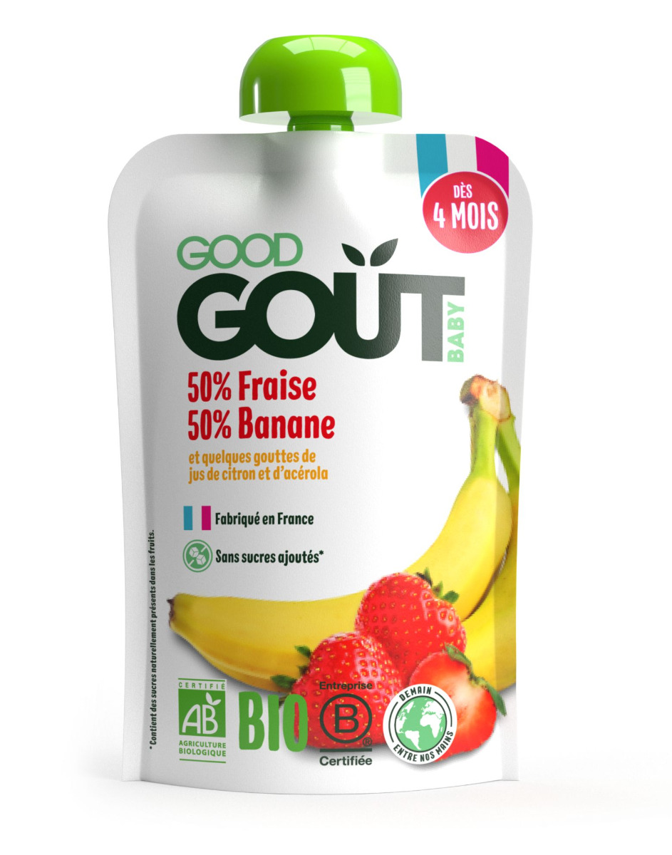 Good Gout BIO Jahoda s banánem kapsička 120 g Good Gout
