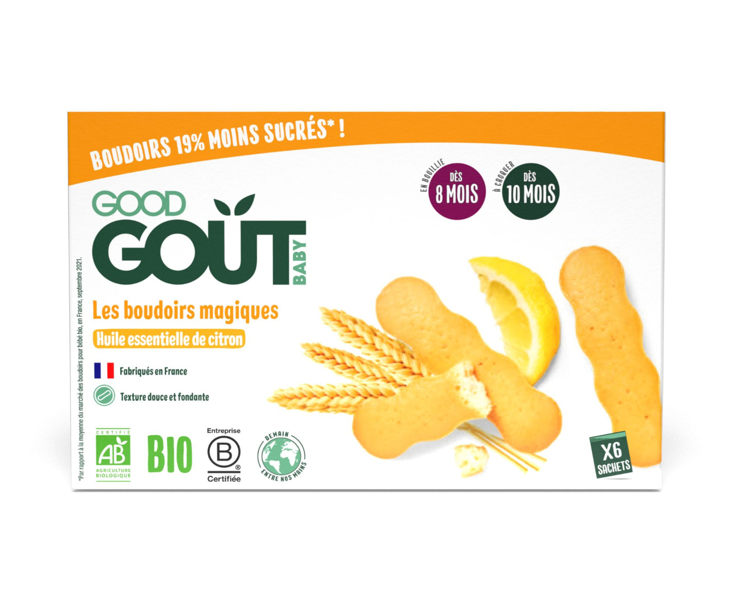 Good Gout BIO Piškoty s esenciálním citronovým olejem 120 g Good Gout