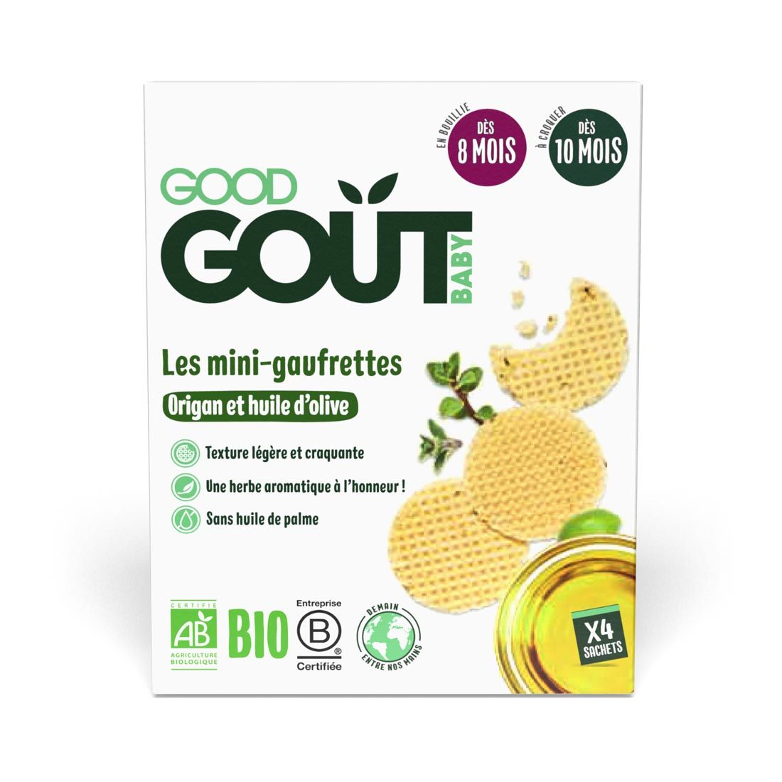 Good Gout BIO Wafle s oregánem a olivovým olejem 24 g Good Gout