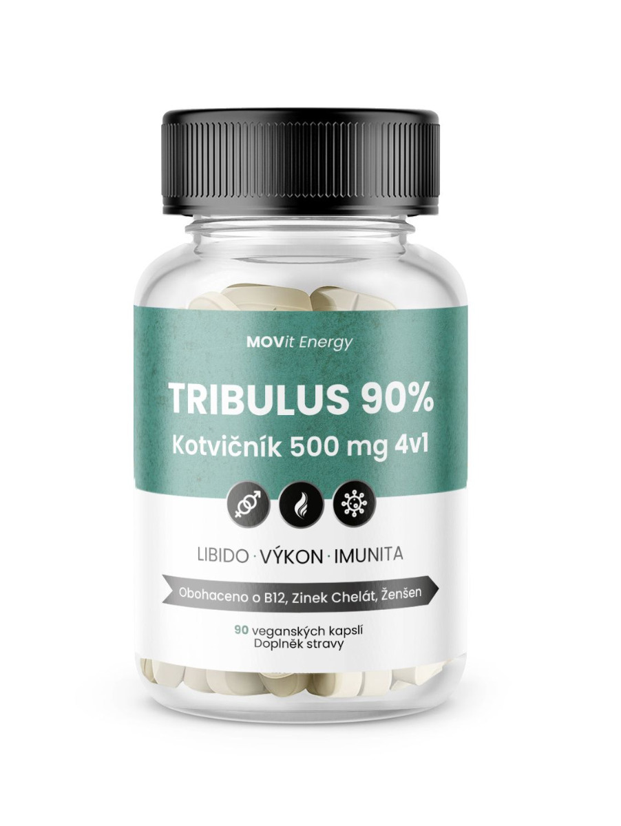 MOVit Energy TRIBULUS 90% Kotvičník 500 mg 4v1 90 kapslí MOVit Energy